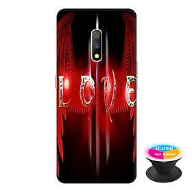 Ốp lưng dành cho điện thoại Realme X hình Love You - tặng kèm giá đỡ điện thoại iCase xinh xắn - Hàng chính hãng