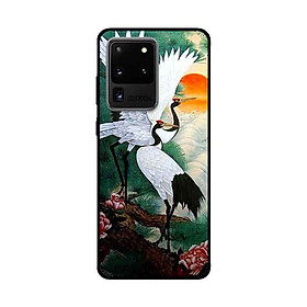 Ốp Lưng Dành Cho Samsung Galaxy S20 Ultra mẫu Chim Hạc - Hàng Chính Hãng