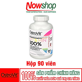Viên Uống Vitamin Và Khoáng CHất Tổng Hợp Vit&min 100% OstroVit Tăng Cường Sức Khỏe Giảm Mệt Mỏi Tăng Đề Kháng Nhập Khẩu Chính Hãng Ba Lan Hộp 90 Viên