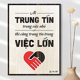 Tranh công giáo TBIG-CG004: Ai trung tín trong việc nhỏ thì cũng trung tín trong việc lớn