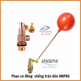 Van phao cơ đồng điều chỉnh ONPAS chống tràn bồn ren 21mm, 27mm, 34mm