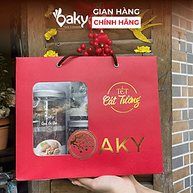 Set quà tặng CÁT TƯỜNG OAKY, set quà hạt dinh dưỡng sang trọng - Óc Chó • Mixed A • Nho Khô