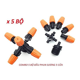 Mua 5 bộ béc tưới phun sương 5 đầu