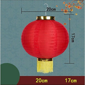 Lồng đèn giấy hình tròn treo trang trí năm mới phong cách Trung Hoa