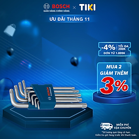Mua Bộ chìa vặn 9 món đầu bông/ đầu lục giác chữ L Bosch chất lượng chuẩn Đức