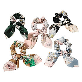 5 Pcs Hair Scrunchies Elastic Hair Bands  Hair Rope Bands Hair Ties