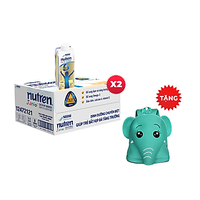 Combo 2 thùng 24 hộp pha sẵn Nutren Junior 200ml/hộp cho trẻ từ 1-10 tuổi tăng trưởng 3 chuẩn: Thế chất, Đề kháng, Tư duy - Tặng balo con voi xanh