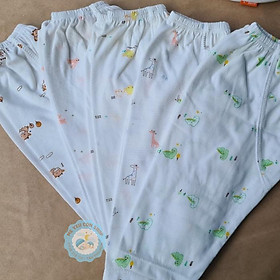 (3-9kg) Quần dài mặc bỉm họa tiết - chất thun cotton mềm mịn  - CÚN CON - THỎ CON