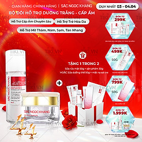 Bộ đôi cấp ẩm, dưỡng trắng da Sắc Ngọc Khang: Serum C dưỡng trắng 30ml + Kem dưỡng da ban đêm 30g
