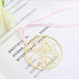 Bookmark kim loại đánh dấu trang sách hình hoa đào