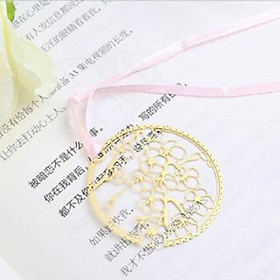 Bookmark kim loại đánh dấu trang sách hình hoa đào