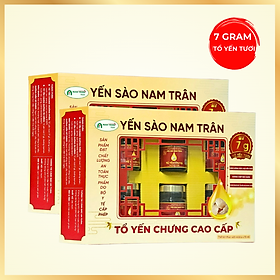 Yến Chưng Đường Phèn NAM TRÂN 7 gram Tổ Yến Tươi, Bồi bổ sức khoẻ. Hộp ( 6 lọ x 70 ml)