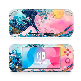 Mua Skin decal dán Nintendo Switch Lite mẫu Watercolor Great Wave off Kanagawa (dễ dán  đã cắt sẵn)