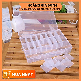 Mua Hộp Đựng Trang Sức 24 Ngăn Mini Trong Suốt Có Thể tháo Ráp Các Ngăn H026