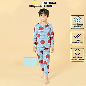 Bộ đồ dài tay mặc nhà cotton mịn cho bé trai U1014- Unifriend Hàn Quốc, Cotton Organic