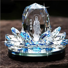 Mua Tượng quan thế âm bồ tát  thượng tạo hoa sen đá 4D  cho đế đựng nước hoa trên xe ô tô
