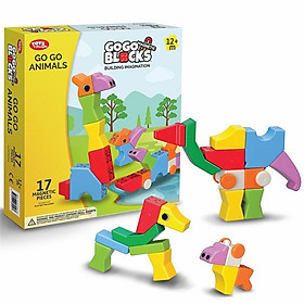 Bộ Xếp Hình Nam Châm STEM Nhật Bản Go Go Animals 17 Chi Tiết PEOPLE PB321