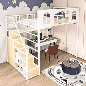 Mua  Miễn phí giao hàng và lắp đặt tại HCM   GIƯỜNG TẦNG THÔNG MINH KHUNG SẮT OHAHA - GTS008