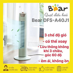 Mua Quạt tháp điều hoà Bear DFS-A40J1 núm cơ  xoay chiều với 3 chế độ gió bảo hành 12 tháng -Hàng chính hãng