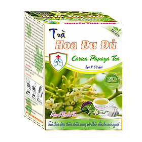 Trà Hoa Đu Đủ- Hỗ Trợ Bệnh Ho Lâu Ngày, Viêm Phổi- Hộp (50 Túi Lọc X 2gr) - Nguyên Thái Trang – Thảo Dược Thiên Nhiên- Tốt Cho Sức Khỏe