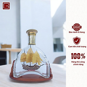 Mua Thuyền chai trang trí  thuyền chai rượu MATELL đứng phong thủy  thuyền gỗ trang trí  decor phòng họp  bàn làm việc