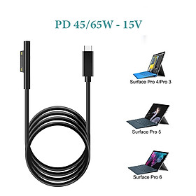 Mua Cáp chuyển đổi chân sạc Type C sang Surface Pro 3 4 5 6 - Sạc PD 45/65W - 15V