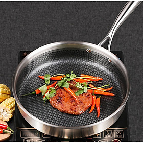 Mua Chảo chống dính tổ ong  Chảo chống dính 5 lớp inox 304 khắc laser size 28cm đáy bằng cao cấp.