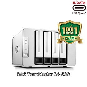 Mua Bộ lưu trữ dữ liệu DAS TerraMaster D4-300 Single Disk (NO RAID)  USB-C 3.1 5Gbps  4 khay ổ cứng Single - Hàng chính hãng