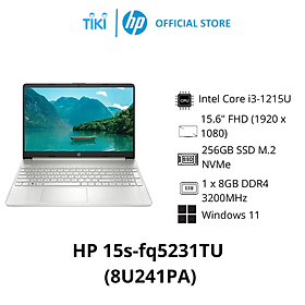 Máy tính xách tay HP 15s-fq5231TU,Core i3-1215U,8GB RAM,256GB SSD,Intel Graphics,15.6