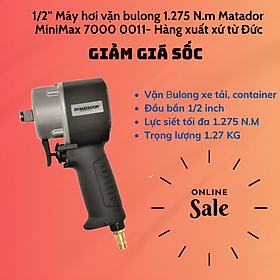 1/2 MÁY VẶN BULONG DÙNG HƠI 1.275 N·M MINIMAX MATADOR 7000 0011