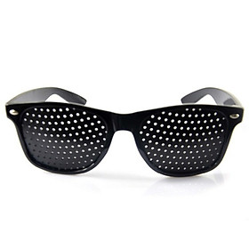 Small Holes Pinhole Glasses Anti-fatigue Improved Vision Eye Exercise Correction Glasses Black