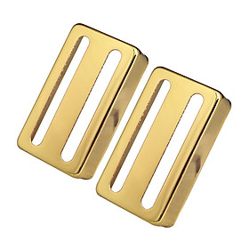 2pcs Brass Humbucker Pickup Cover Two-line for Electric Guitar Parts Silver