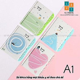  Sổ Khóa Mật Khẩu 4 số Khổ A6 dễ dàng sử dụng nhiều chủ đề lựa chọn