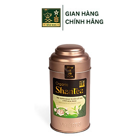 Trà Xanh Shan Tuyết Cổ Thụ Ướp Hoa Nhài VHERBS Hộp 90G - Giúp Chống Oxy Hóa, Hỗ Trợ Giảm Cân, Tăng Cường Sức Khỏe Răng Miệng