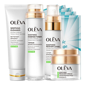 Bộ Mỹ Phẩm Làm Dịu Da OLEVA (Sửa Rữa Mặt + Toner + Sữa + Kem Dưỡng Ẩm + Mặt Nạ)