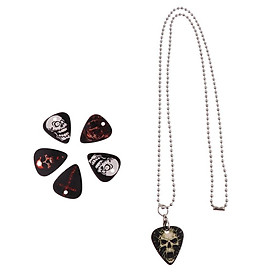 Guitar Pick Necklace Pendant with 39.5mm Ball Chain for Music Lover Gift