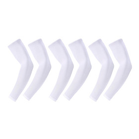 6Pcs Compression Cooling Arm Sleeves Tattoo Cover up Sun Protection Sports UV Protection Women Men for Walking Boating Jogging Climbing Golf
