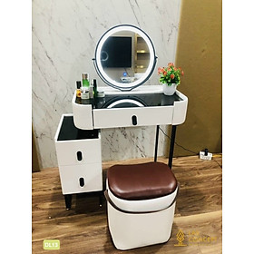 Mua Bàn trang điểm nhập khẩu kèm ghế  gương đèn led _ Mã D03