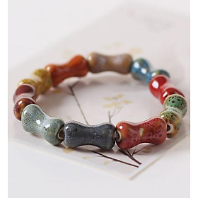 Vòng tay gốm hình xương nhiều mầu thời trang phong cách trẻ hàng xuất Nhật VGOM15