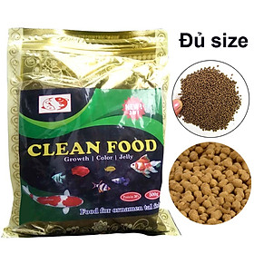 Thức Ăn Cho Cá CLEAN FOOD ( 500GR) Cao Cấp, Phù Hợp Mọi Loại Cá Cảnh, Giàu Dinh Dưỡng, Giúp Cá Lớn Nhanh, Lên Màu Đẹp - HẠT TO 3MM