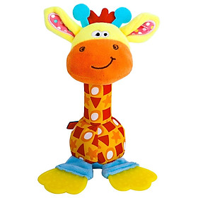 Tờ hòa với đồ chơi em bé rầm rộ, đồ chơi đồ chơi đồ chơi sang trọng cho bé trai và bé gái, Rattles cho trẻ sơ sinh và trẻ mới biết đi từ 3-12 tháng, quà tặng em bé. (Giraffe)