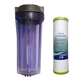 Mua Cốc lọc 10 inch (trong) kèm lõi lọc thô