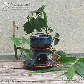 Mua Bộ bếp đun cafe gốm sứ Bát Tràng men hỏa biến màu thiên thanh