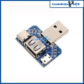 PCB Chuyển Đổi USB A Đực Sang USB Cái-USB Micro-Type C