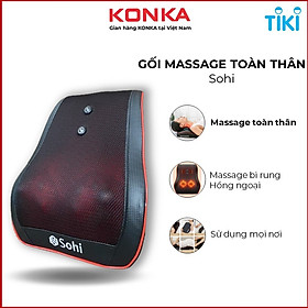 Gối massage cổ SOHI gối massage toàn thân đa năng cao cấp có rung