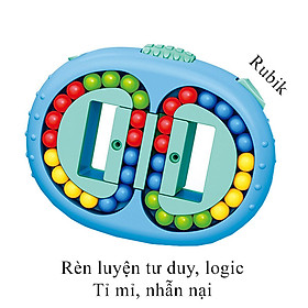 Đồ chơi xếp hình rubik hạt đậu KAVY nhiều màu vòng xoay 360 độ - Xanh dương - cỡ lớn