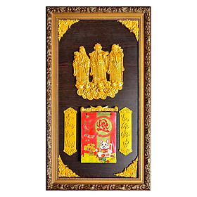Lịch Gỗ Phù Điêu Phúc Lộc Thọ - SK036