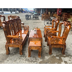 Mua Salon gỗ tràm tay 10 -Bộ bàn ghế phòng khách  (FREESHIP 60 KM )