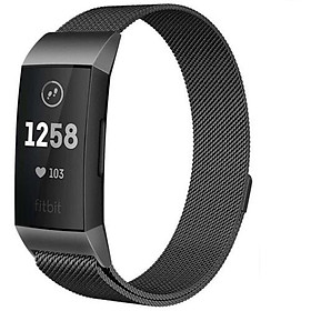 For Fitbit Charge 3 Strap Replacement Milanese Band Stainless Steel Magnet