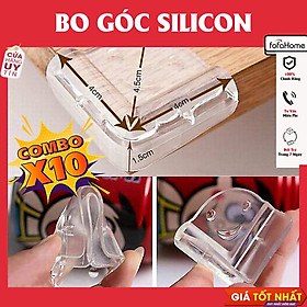 Mua Combo 10 Miếng Bọc Góc Bàn Bằng Silicon Tránh Va Đập An Toàn Cho Bé Và Người Già Kèm Miếng Dán